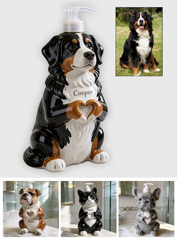 Custom Any Pet Photo - Personalized Dog Soap Dispenser