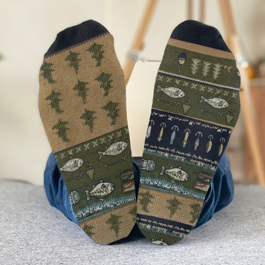 I'd Rather Fishing - Personalized Fishing Socks