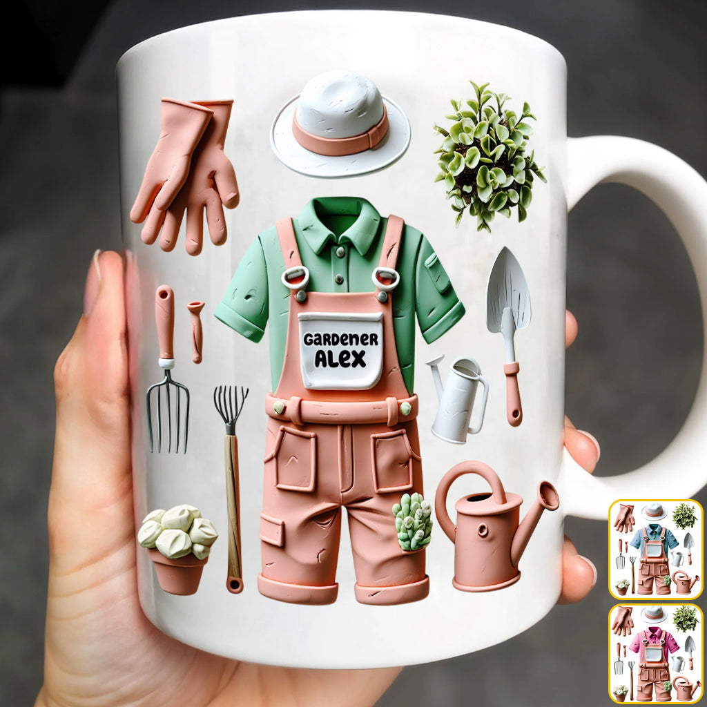 J'adore jardiner - Mug de jardinage personnalisé