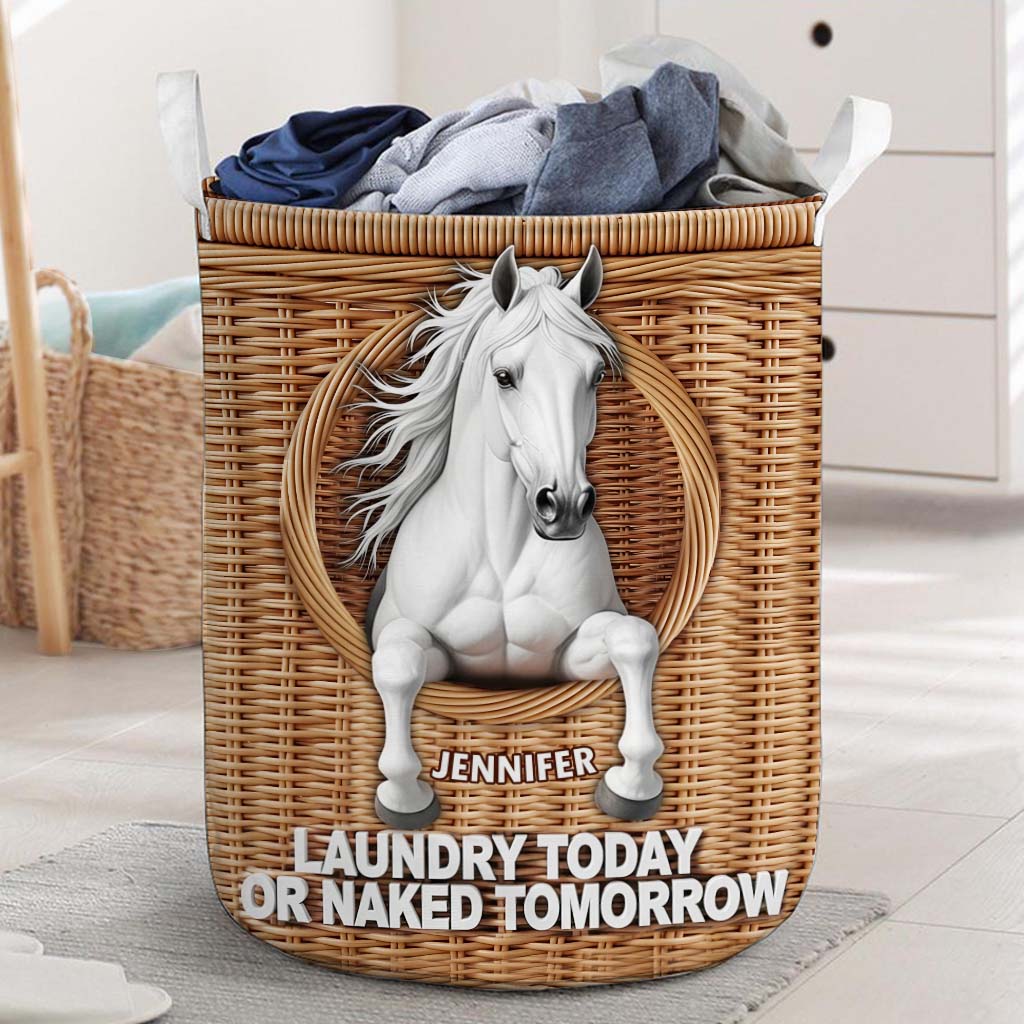 Laundry Today - Panier de rangement personnalisé pour chevaux