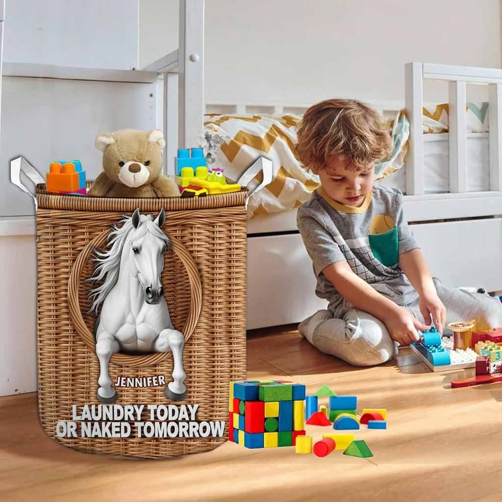 Laundry Today - Panier de rangement personnalisé pour chevaux