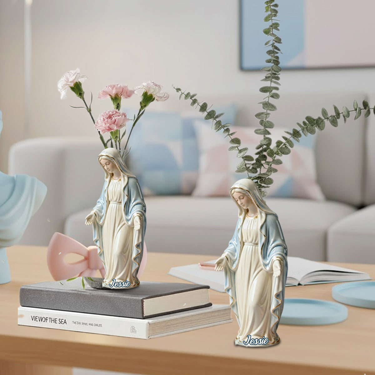 Our Lady - Personalized Christian Custom Shape Acrylic Flower Vase