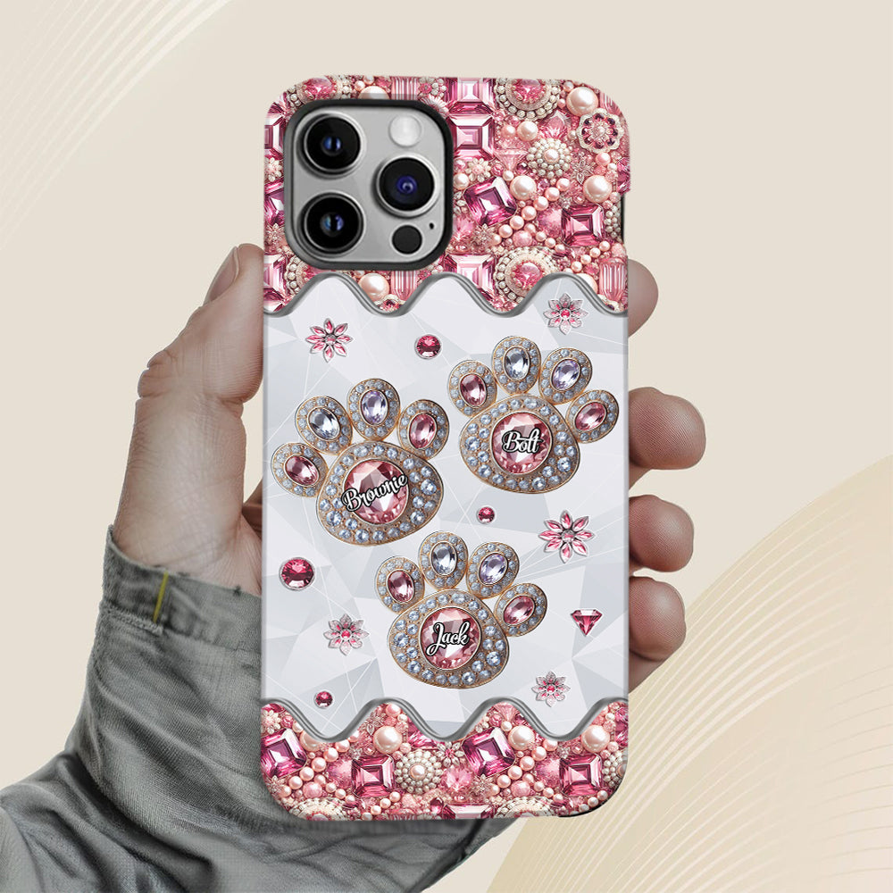 La vie est plus belle avec mes chiens - Coque de téléphone personnalisée avec impression intégrale de chien