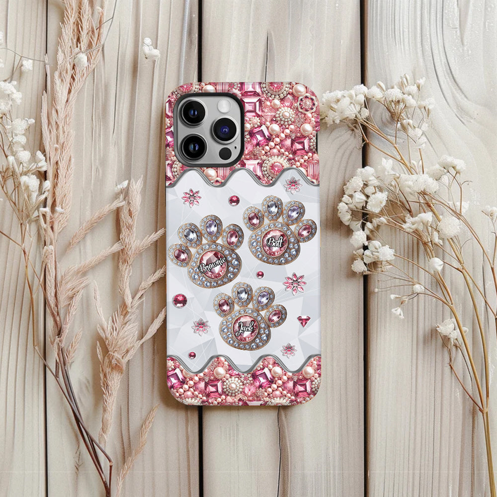 La vie est plus belle avec mes chiens - Coque de téléphone personnalisée avec impression intégrale de chien