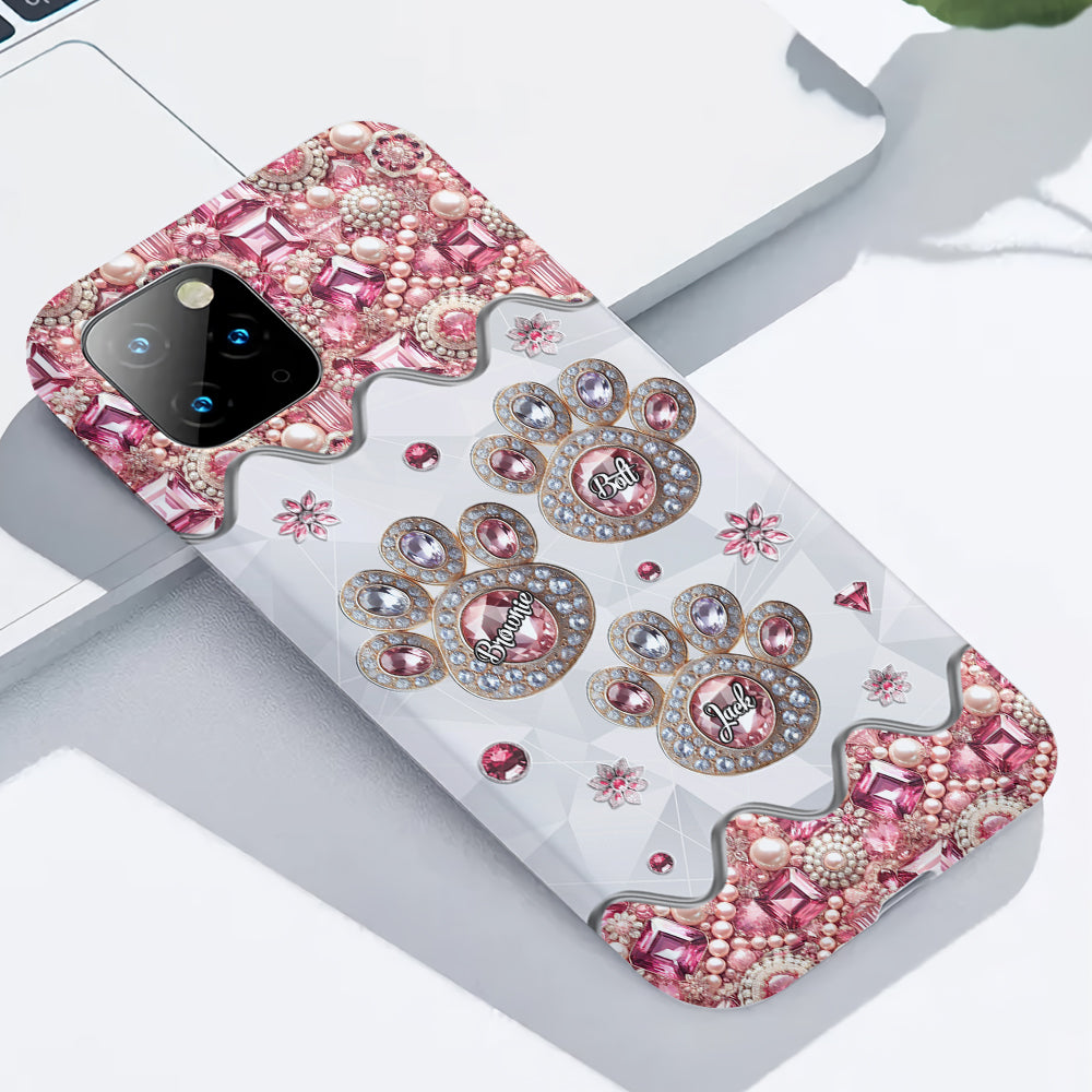 La vie est plus belle avec mes chiens - Coque de téléphone personnalisée avec impression intégrale de chien