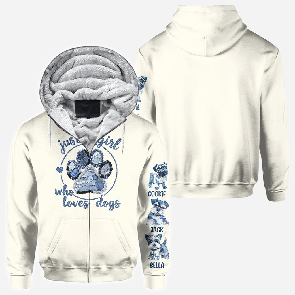 Just A Girl Who Loves Dog - Personalized Dog All Over Shirt