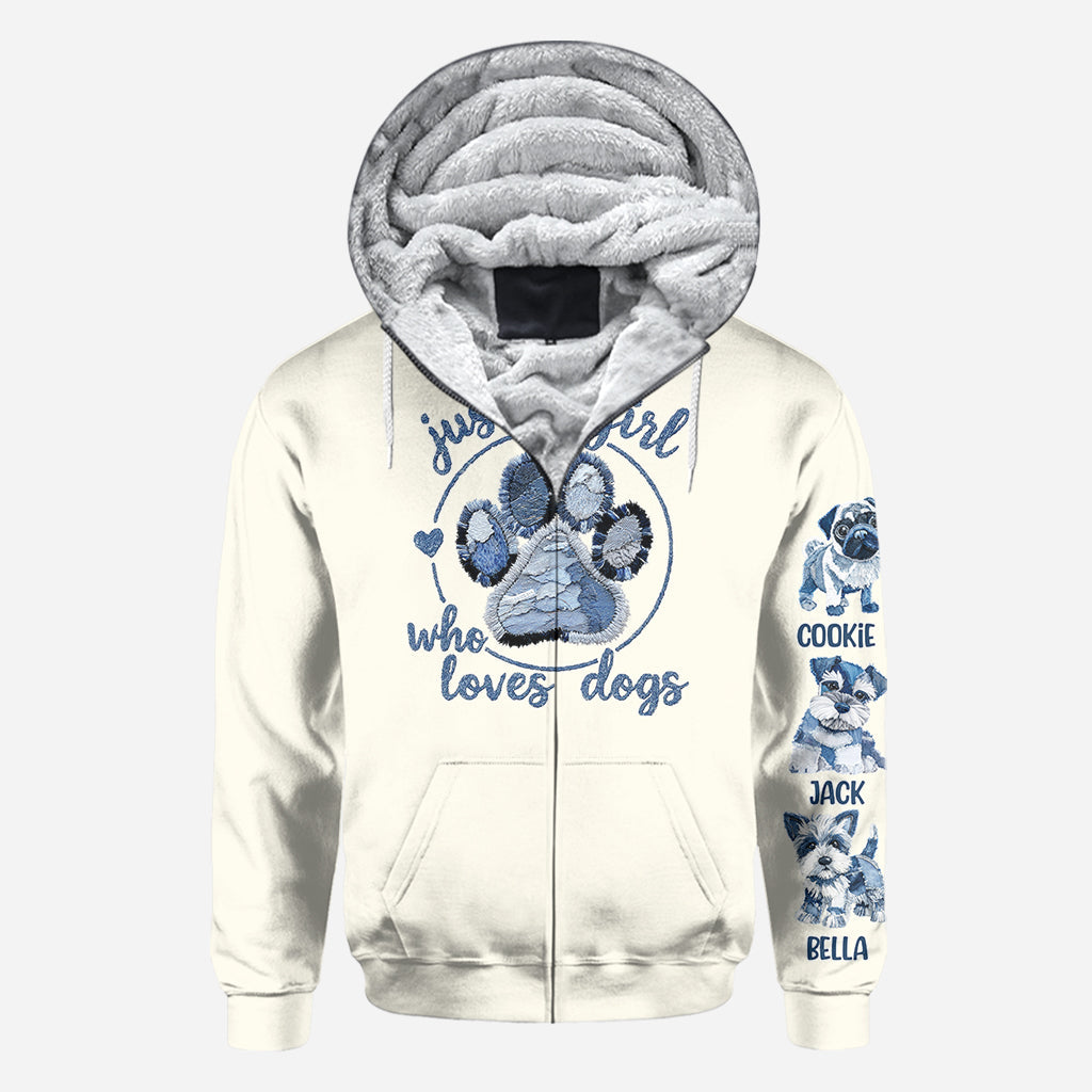 Just A Girl Who Loves Dog - Personalized Dog All Over Shirt