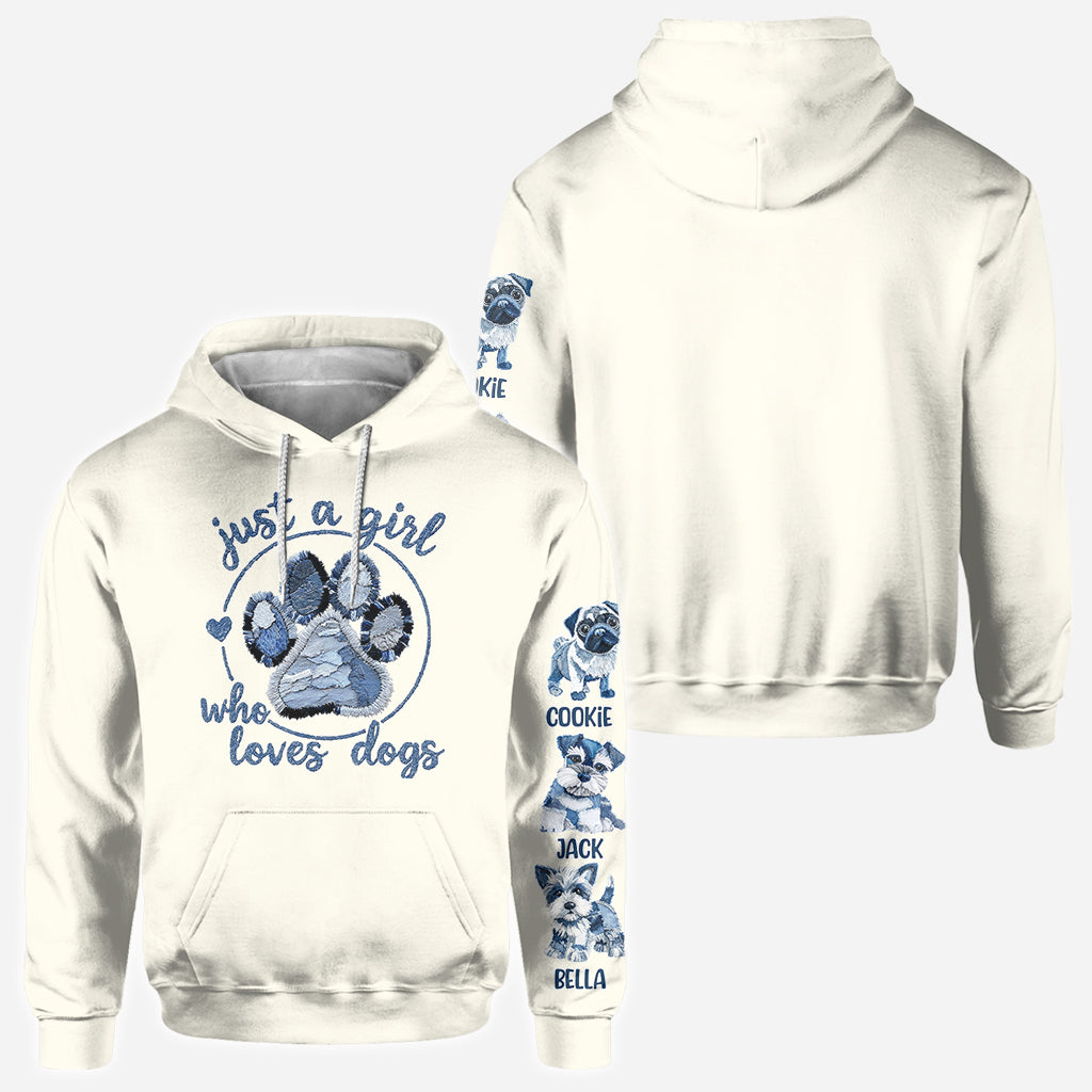 Just A Girl Who Loves Dog - Personalized Dog All Over Shirt