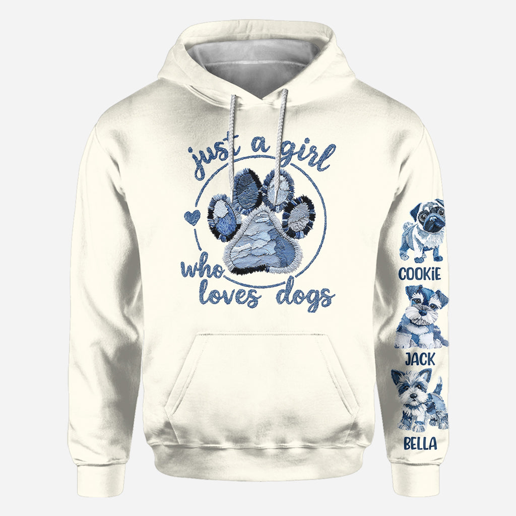 Just A Girl Who Loves Dog - Personalized Dog All Over Shirt