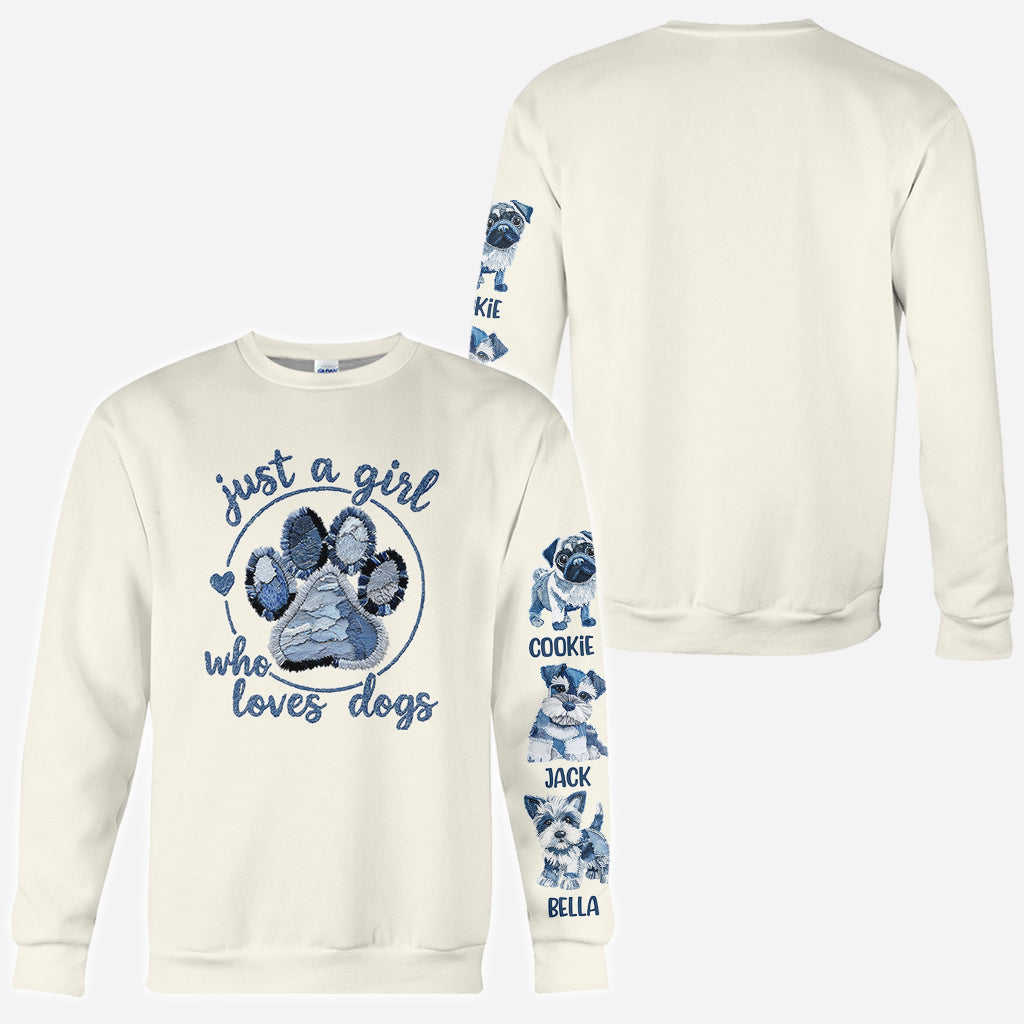Just A Girl Who Loves Dog - Personalized Dog All Over Shirt