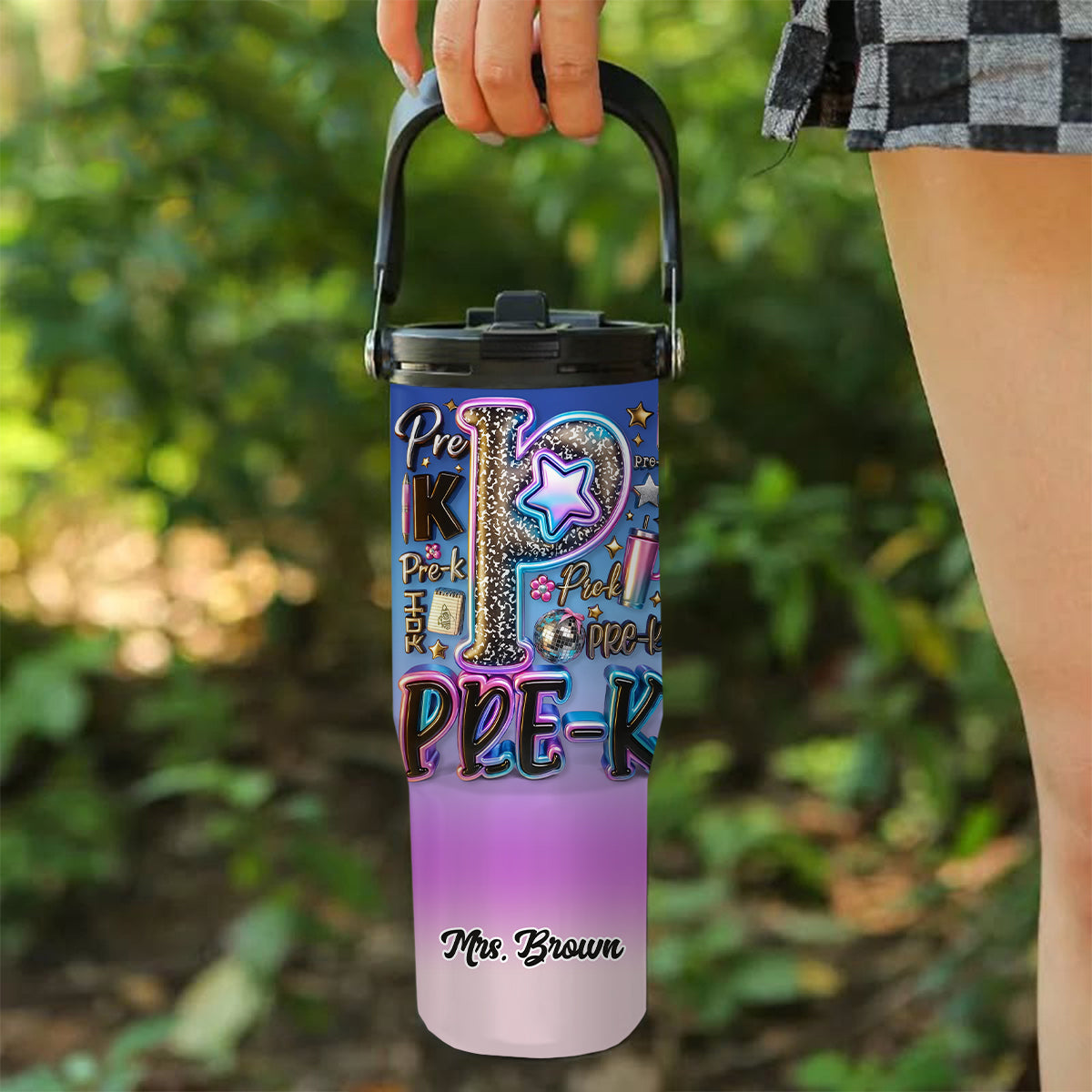 Gobelet isotherme personnalisé pour enseignants, idéal pour la rentrée scolaire - Gobelet avec poignée ergonomique