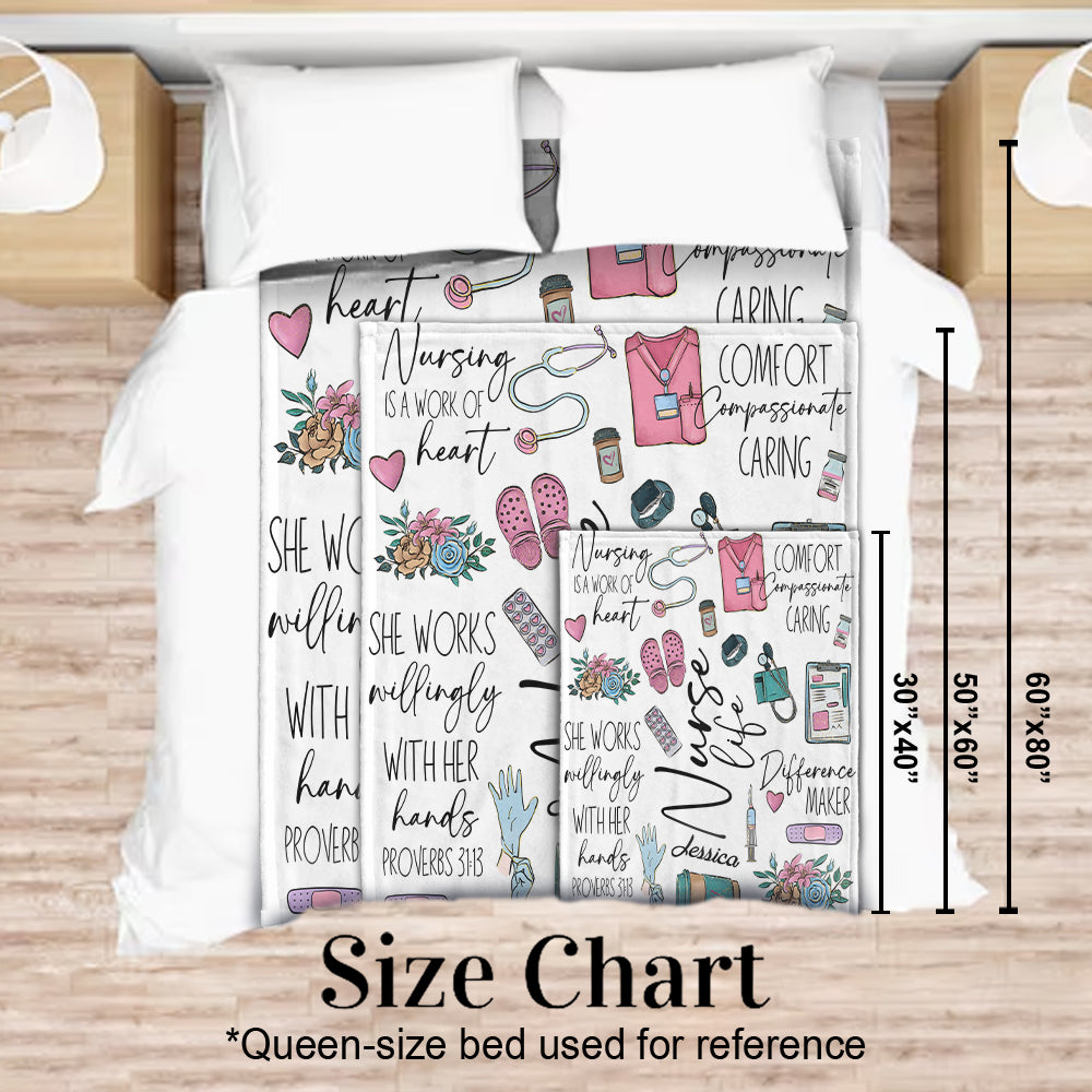 Les soins infirmiers sont un travail de cœur - Couverture personnalisée pour infirmière