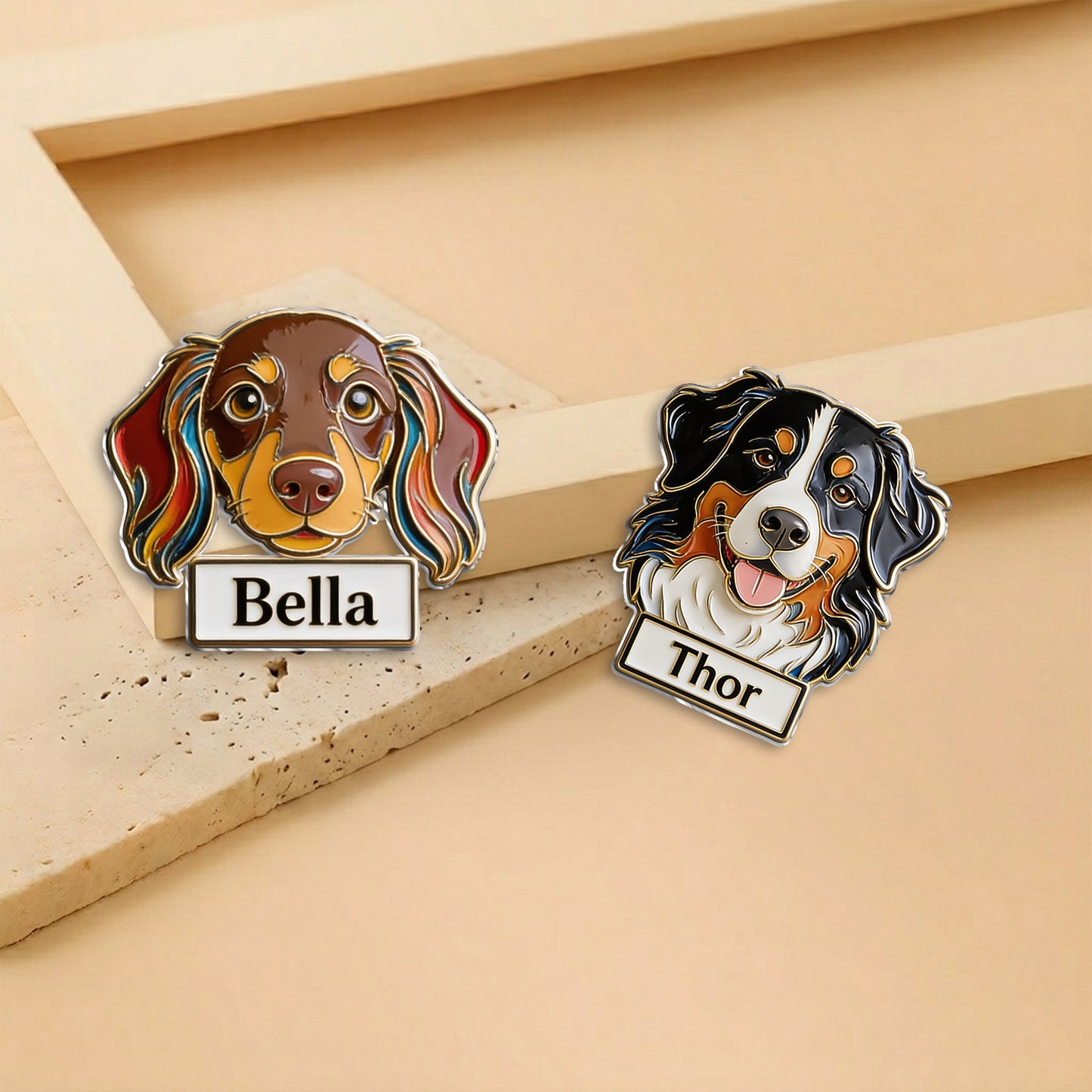Cadeau Amusant Photo Personnalisé Pour Papa, Papi - Pin's Émaillé 3D