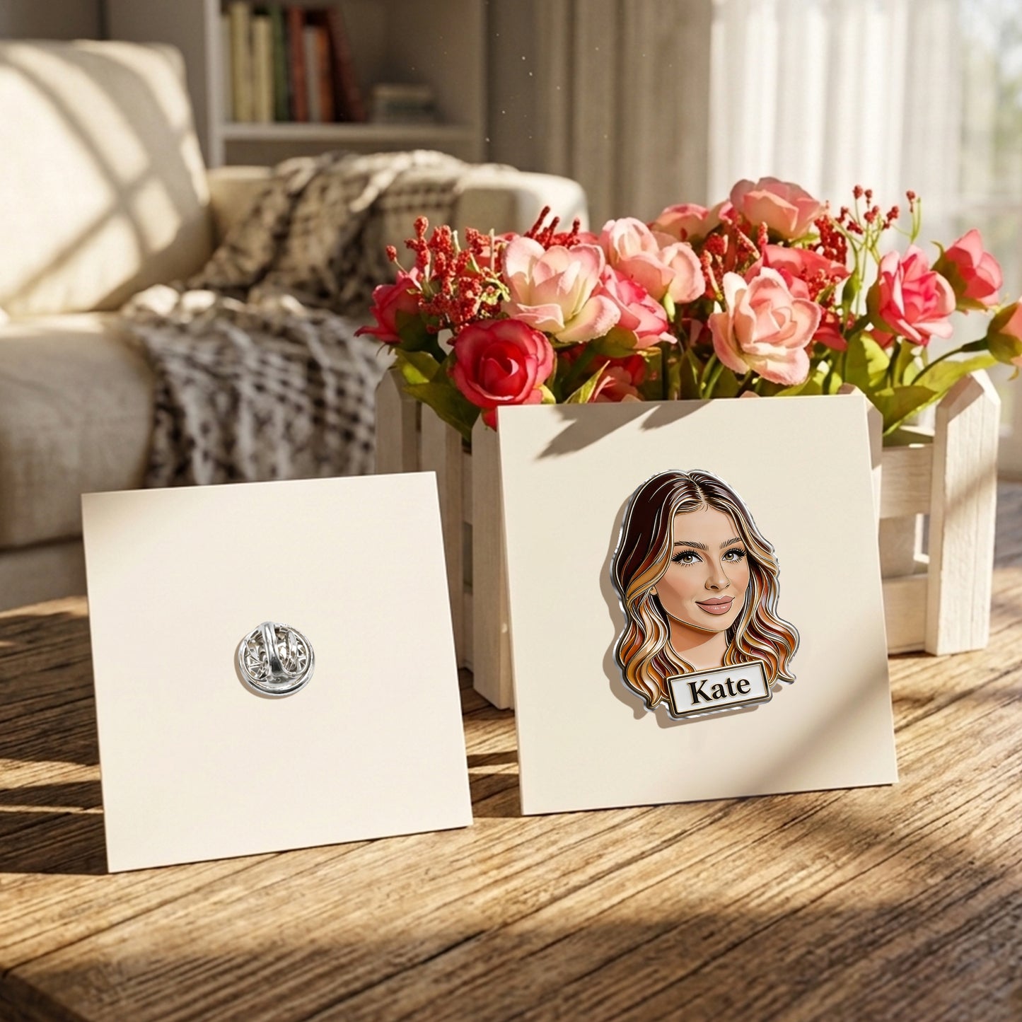 Cadeau Amusant Photo Personnalisé Pour Papa, Papi - Pin's Émaillé 3D