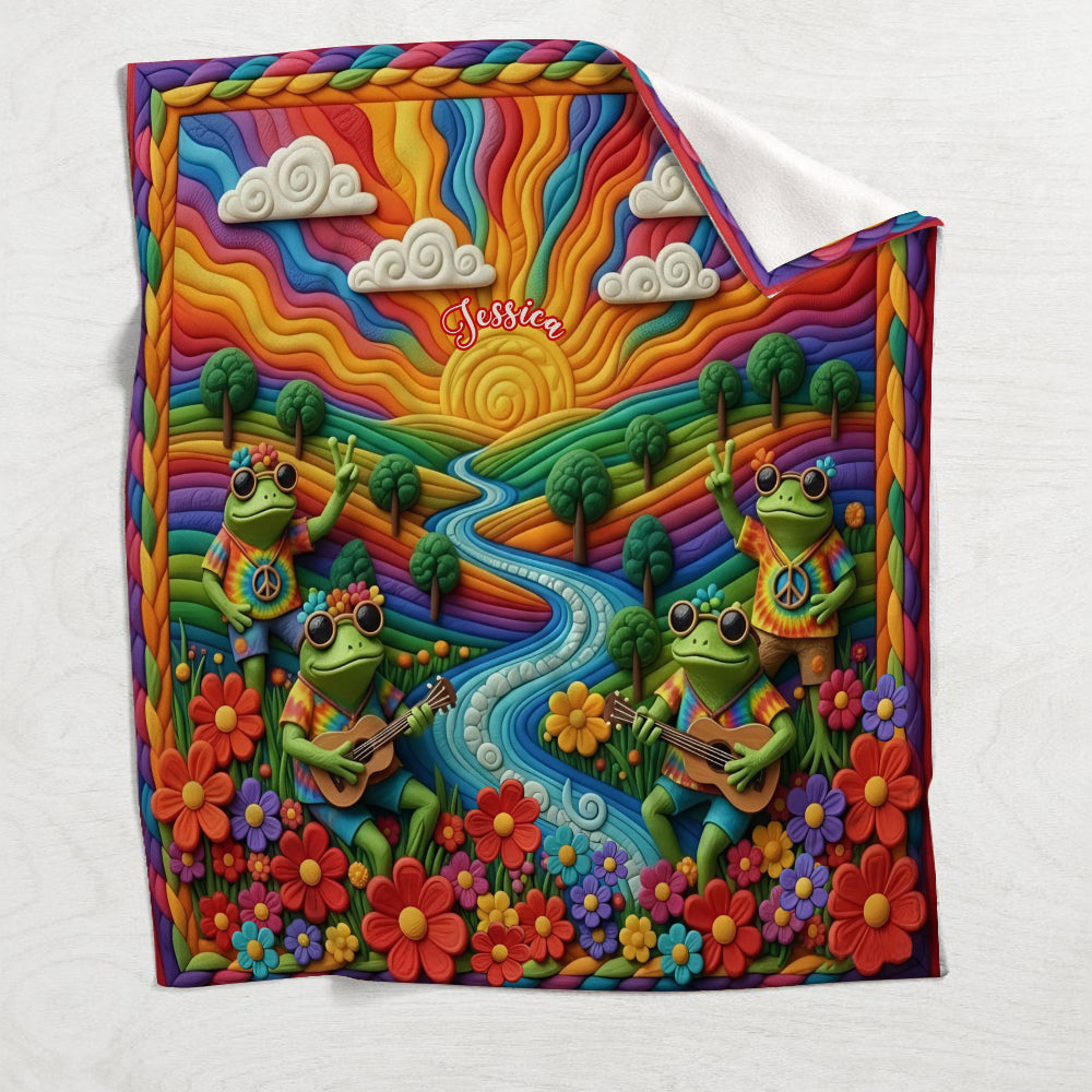 Fleurs hippies - Couverture hippie personnalisée