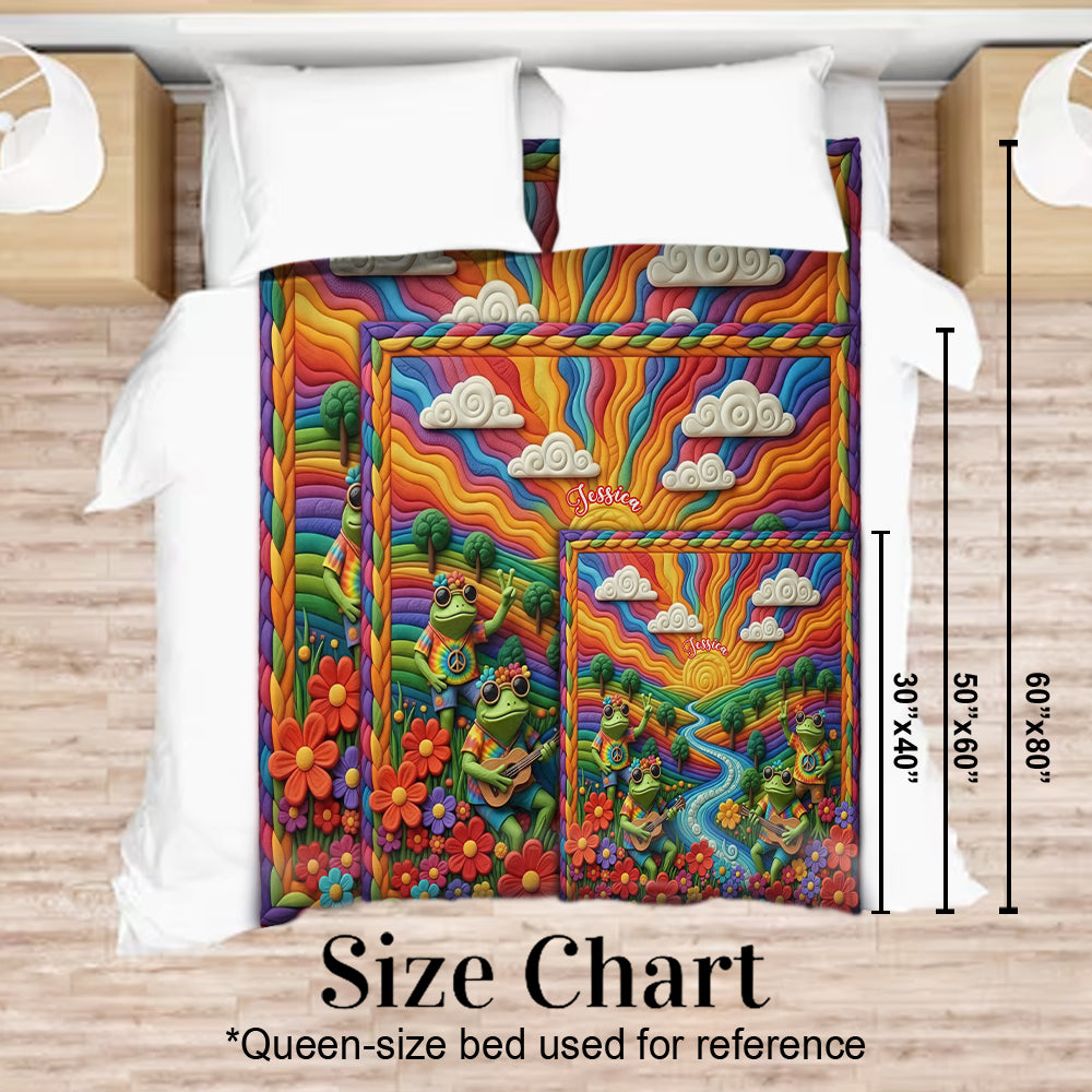 Fleurs hippies - Couverture hippie personnalisée