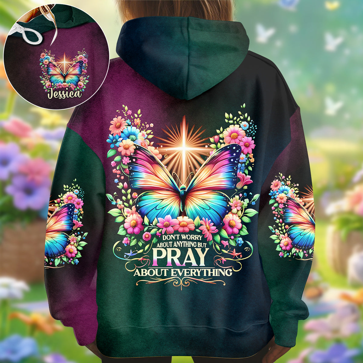 Priez pour tout - T-shirt chrétien personnalisé