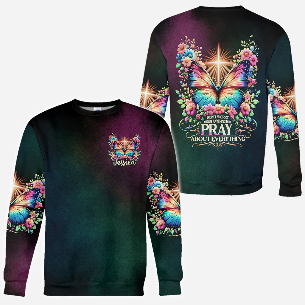 Priez pour tout - T-shirt chrétien personnalisé