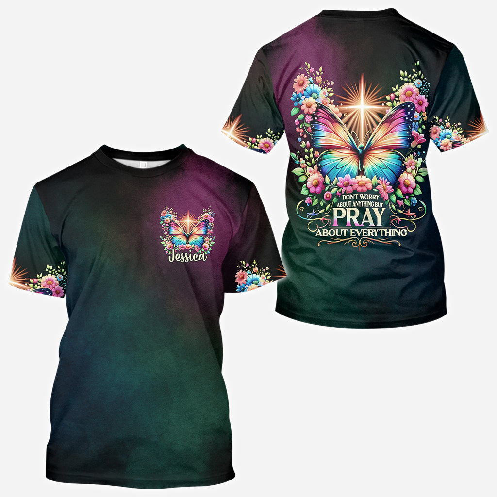 Priez pour tout - T-shirt chrétien personnalisé