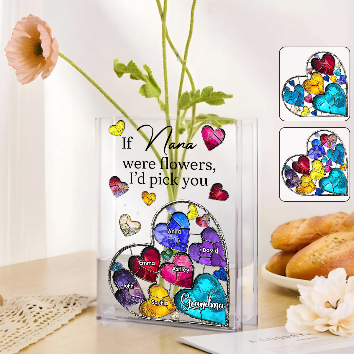 Si Mamie était une fleur - Vase livre personnalisé pour grand-mère