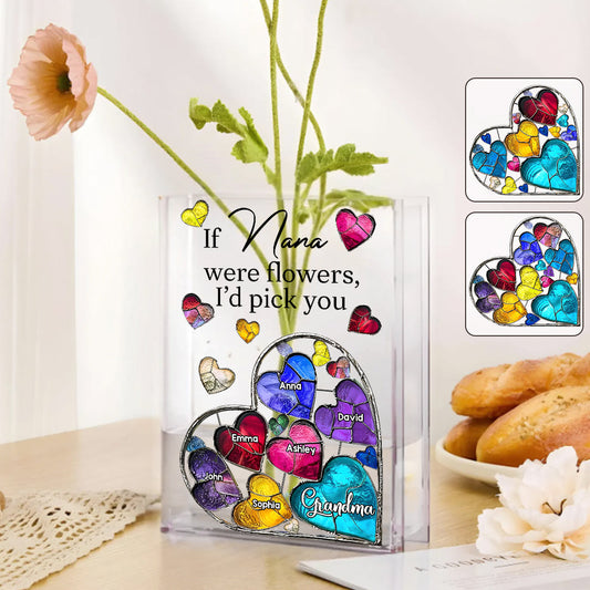 Si Mamie était une fleur - Vase livre personnalisé pour grand-mère