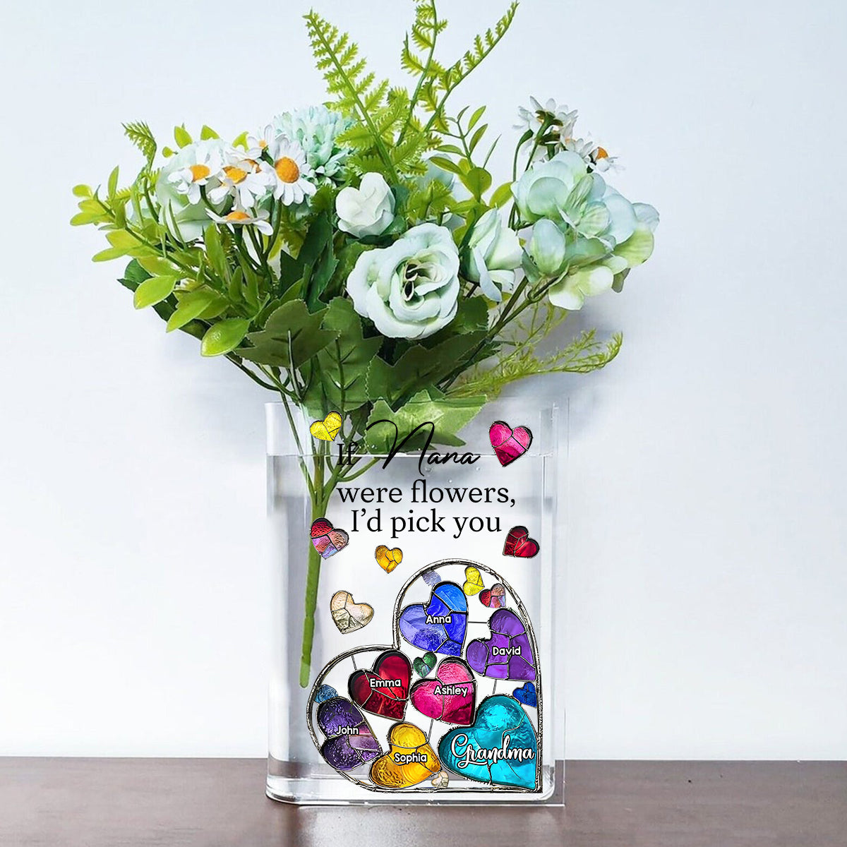 Si Mamie était une fleur - Vase livre personnalisé pour grand-mère