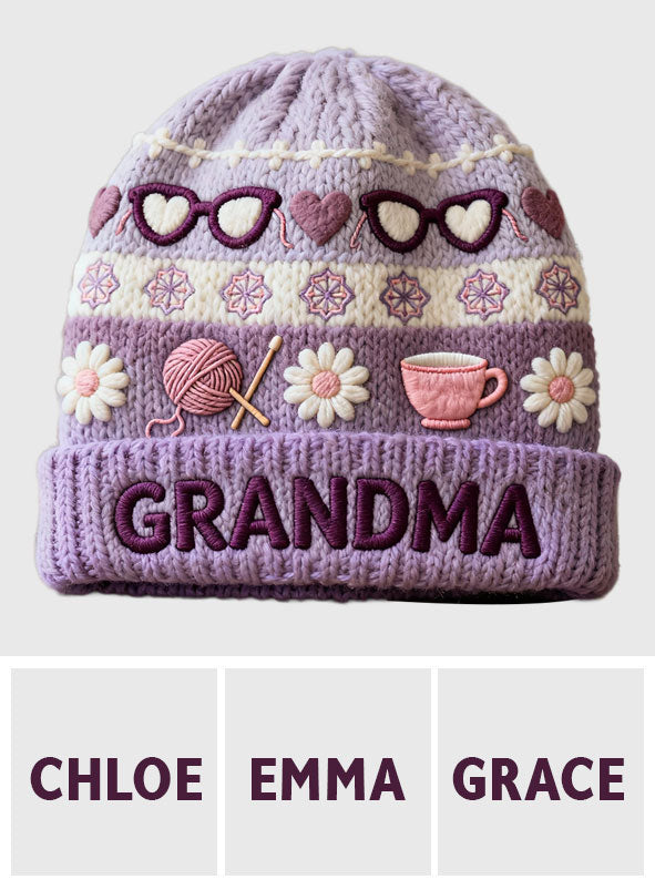 Bonnet personnalisé pour grand-mère