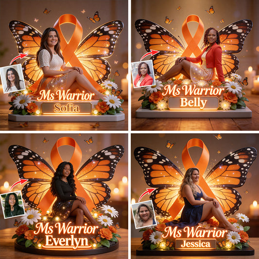 Multiple Sclerosis, MS Warior, MS Awareness Month - Personalized Multiple Sclerosis Awareness Custom Shaped Acrylic Plaque