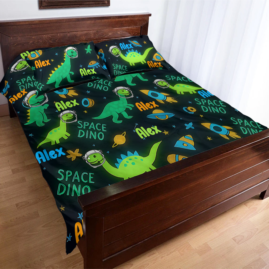 Ensemble de literie enfant personnalisé - Cadeau mignon pour garçon : dinosaure, espace, princesse