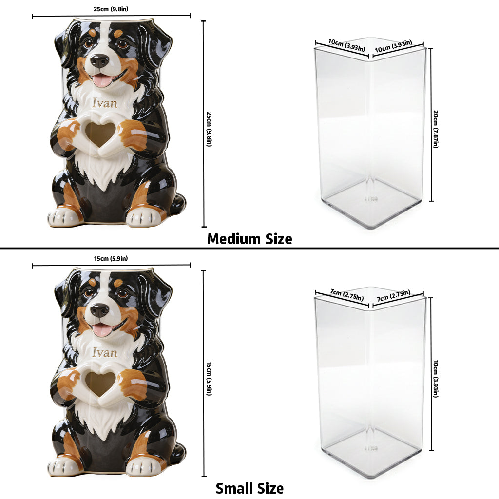 Custom Any Photo - Love My Pet - Personalized Dog Acrylic Pot