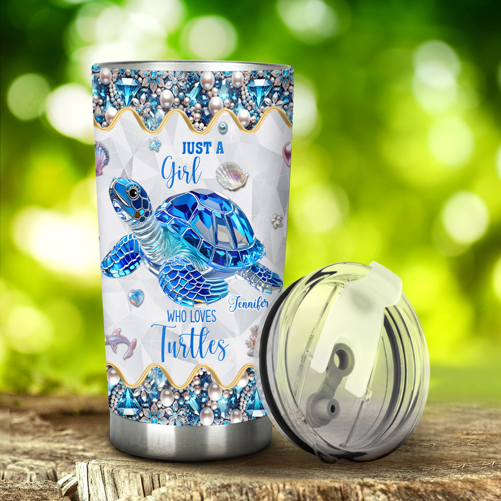 Crystal Sea - Personalized Turtle Tumbler