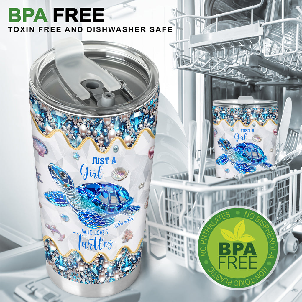 Crystal Sea - Personalized Turtle Tumbler