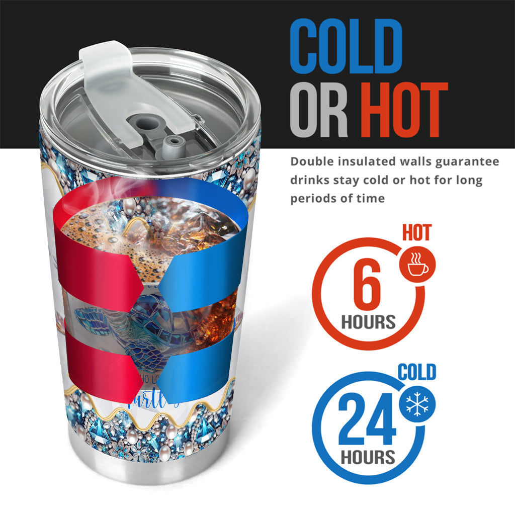 Crystal Sea - Personalized Turtle Tumbler