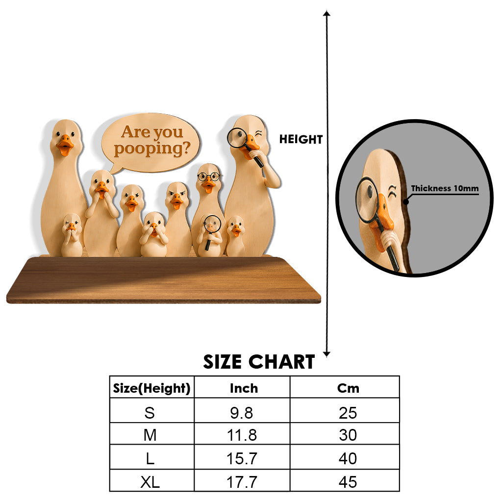 Silly Goose, Funny Goose - Personalized The Goose Wooden Floating Shelf