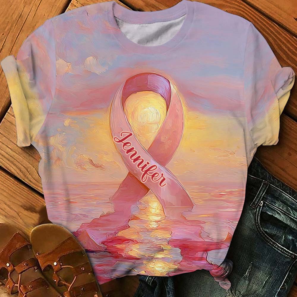 Strong Warriors - Personalized Breast Cancer Awareness All Over Shirt