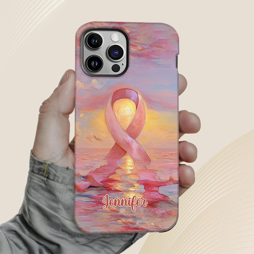 Guerrières fortes - Coque de téléphone personnalisée avec impression intégrale pour la sensibilisation au cancer du sein