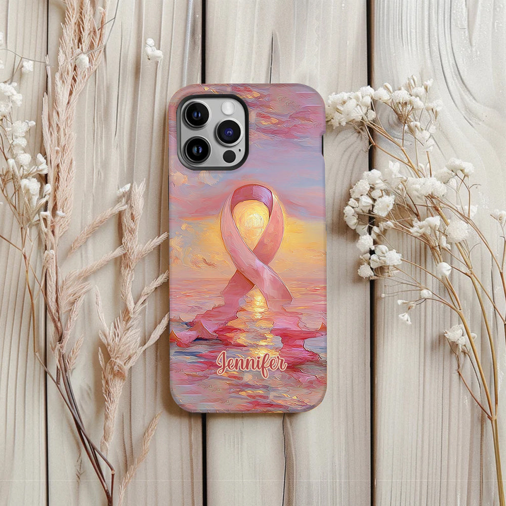 Guerrières fortes - Coque de téléphone personnalisée avec impression intégrale pour la sensibilisation au cancer du sein