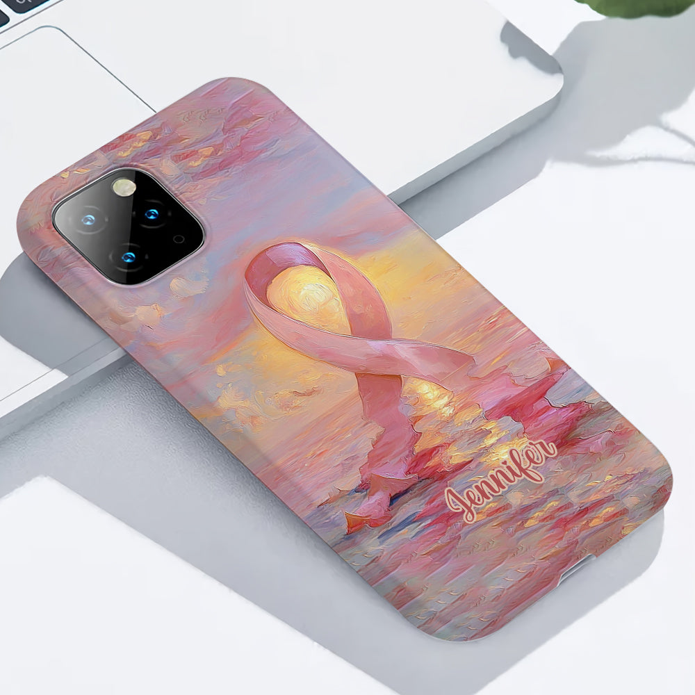 Guerrières fortes - Coque de téléphone personnalisée avec impression intégrale pour la sensibilisation au cancer du sein
