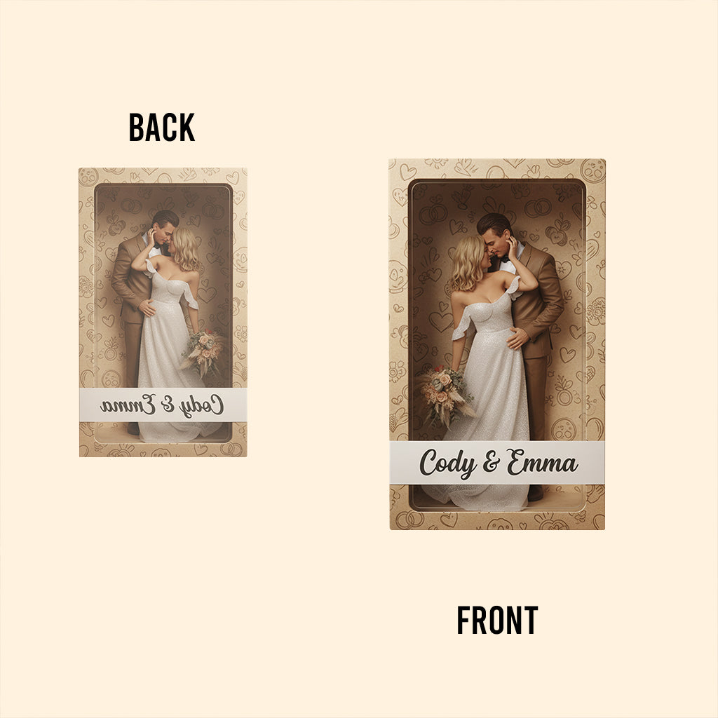 Plaque acrylique personnalisée avec photo pour couple - Forme personnalisée