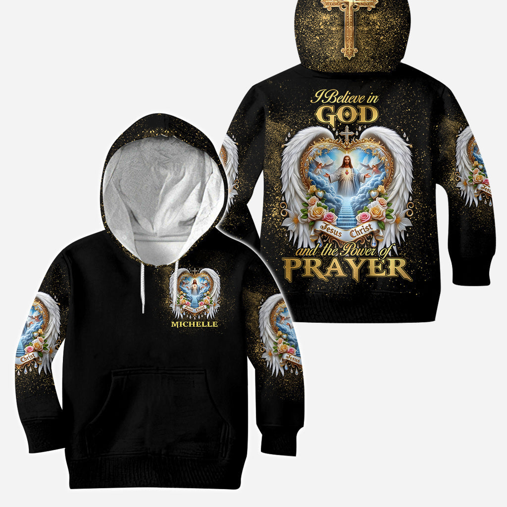 Je crois en Dieu et au pouvoir de la prière - Sweat à capuche et legging chrétiens personnalisés