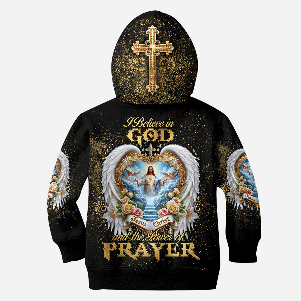 Je crois en Dieu et au pouvoir de la prière - Sweat à capuche et legging chrétiens personnalisés