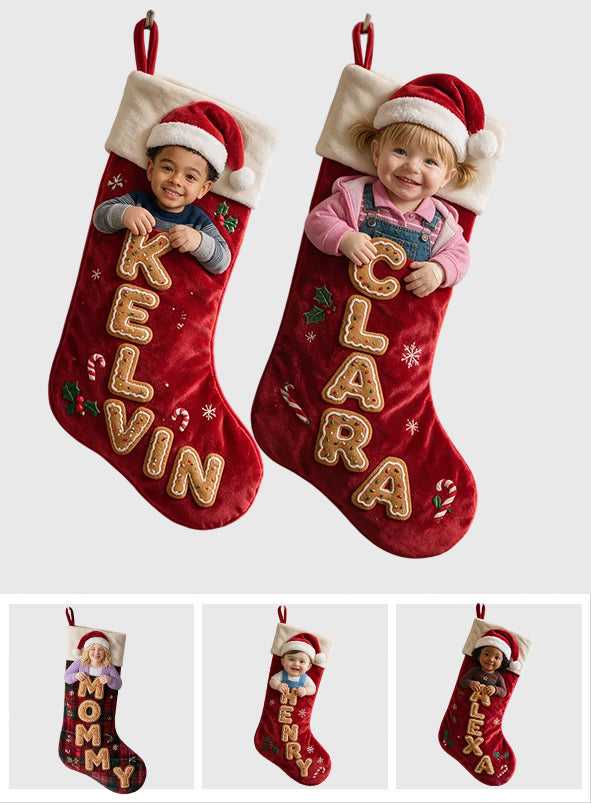 Have A Holly Jolly Christmas - Personalized Family Shaped Christmas Stocking