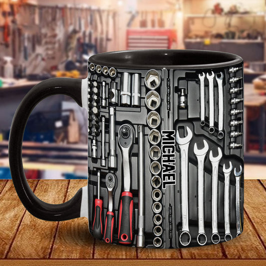 Mug personnalisé « Boîte à outils » pour papa