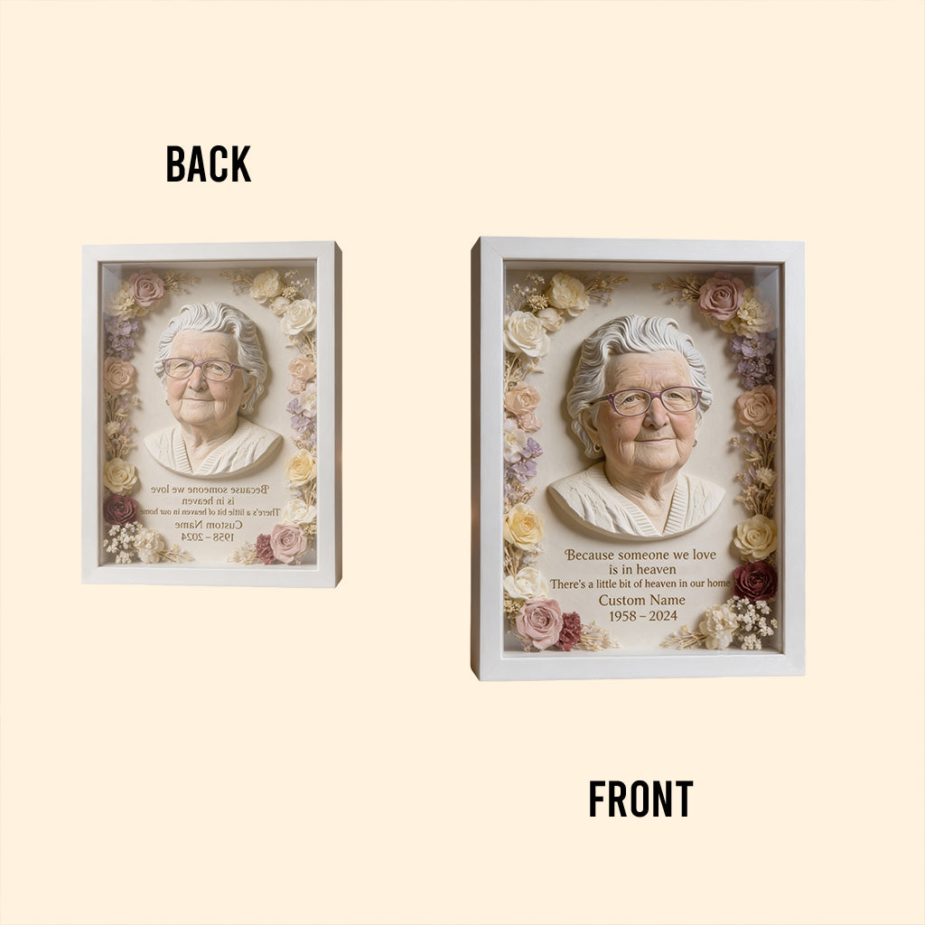 Custom From Any Photo - Memorial Flower Box - Personalized Memorial Custom Shaped Acrylic Plaque