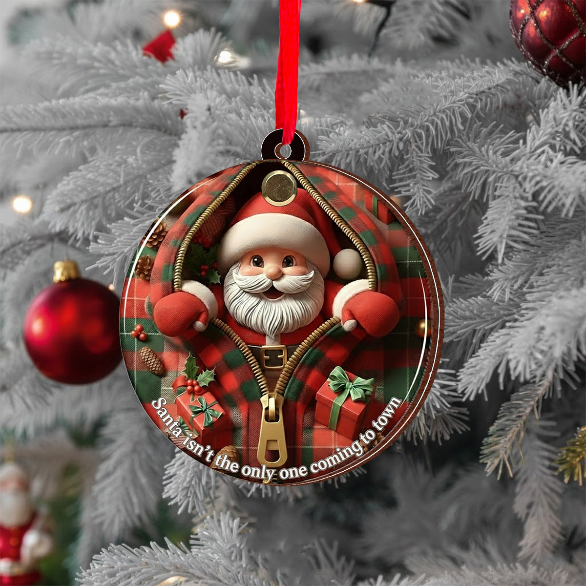 Expecting Baby Xmas - Pregnancy Announcement Gift - Personalized Pregnancy Flip Ornament