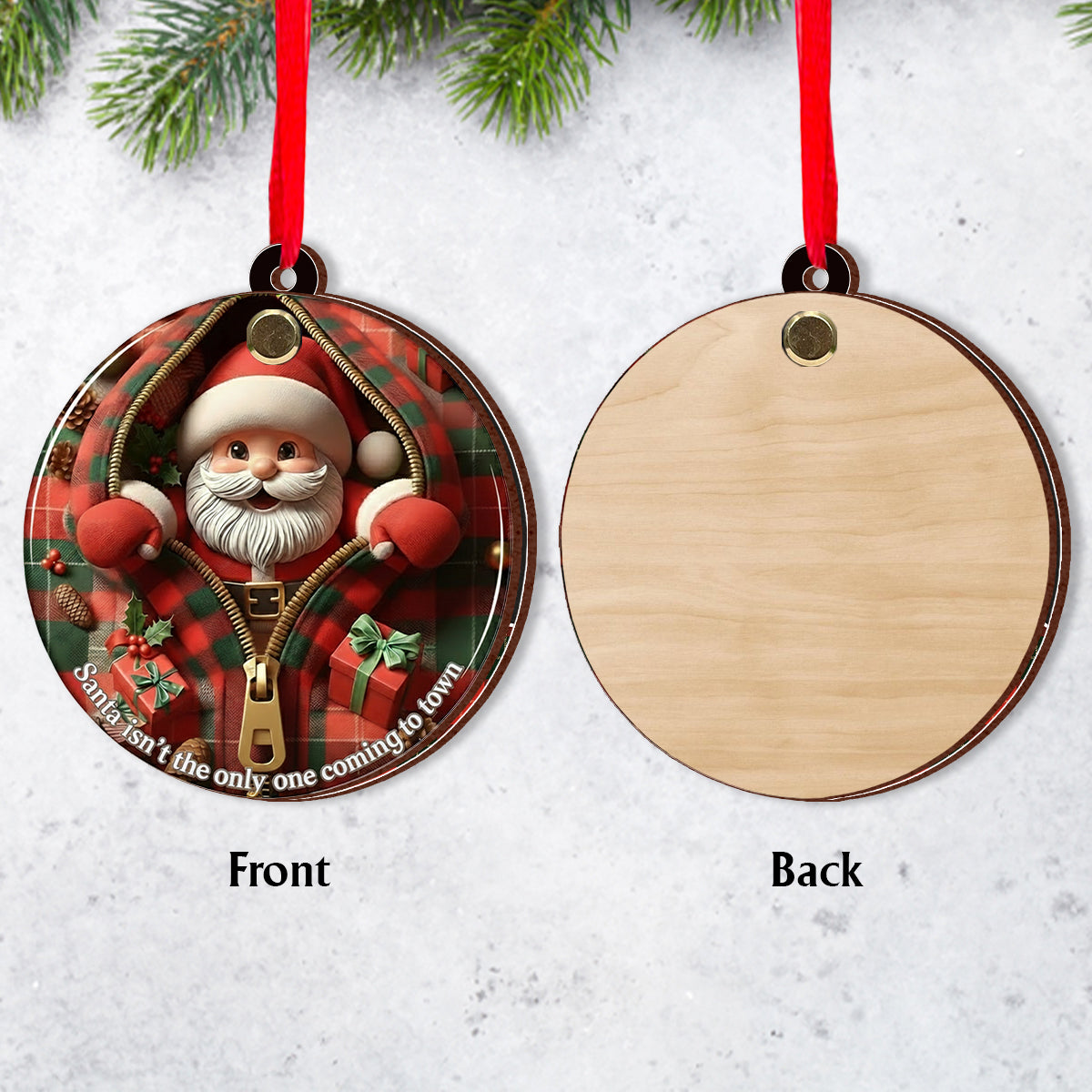 Expecting Baby Xmas - Pregnancy Announcement Gift - Personalized Pregnancy Flip Ornament