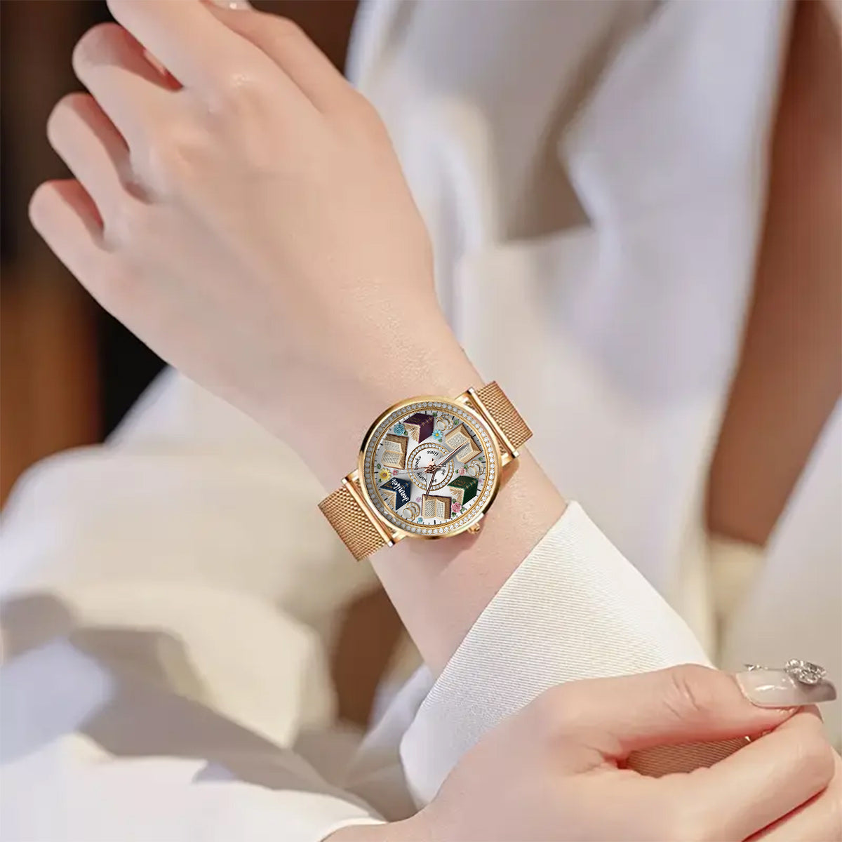 Tant de livres, si peu de temps - Montre-livre personnalisée pour femme