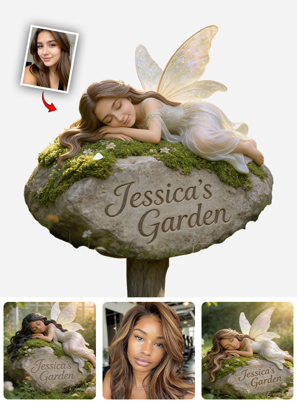 Panneau/Plaque de jardin personnalisé en acrylique, inspiré d'une fée du jardin à partir de n'importe quelle photo - Panneau de jardin personnalisé en acrylique