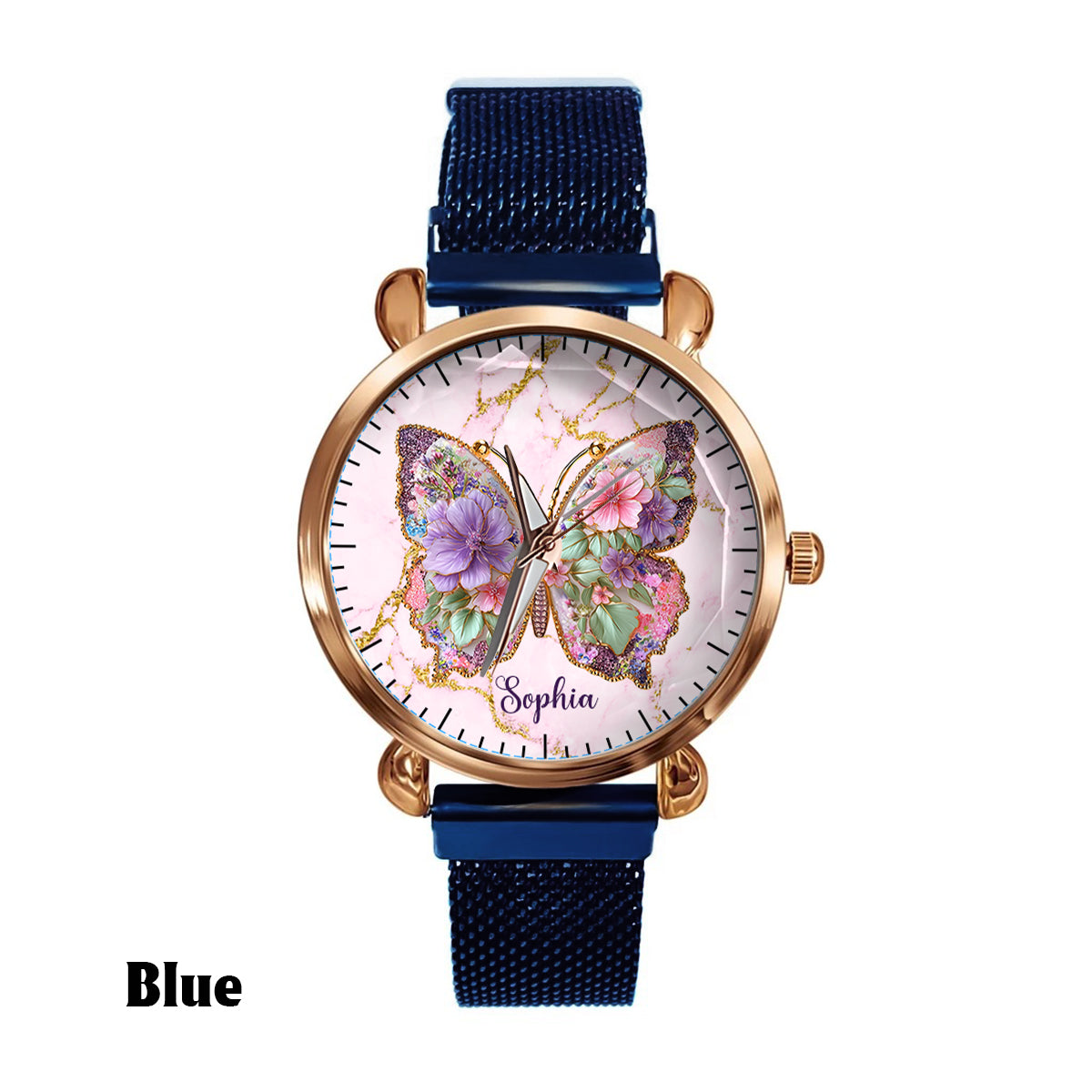 Montre-bracelet papillon personnalisée pour femme Love Butterfly