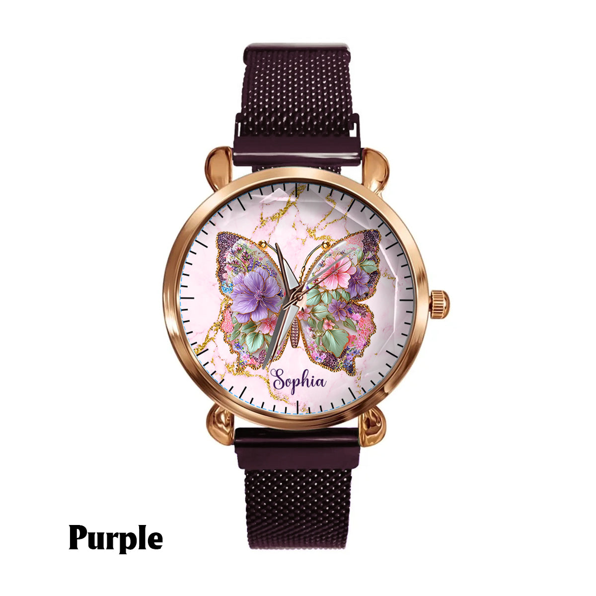 Montre-bracelet papillon personnalisée pour femme Love Butterfly
